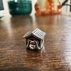 Pandora Doghouse Charm with Red Enamel Heart